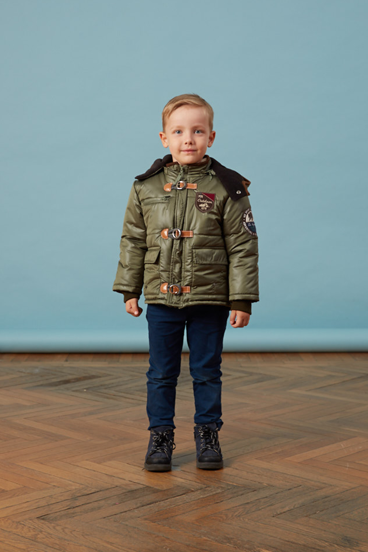 Bebe Çoban Düğmeli Haki Erkek Anorak