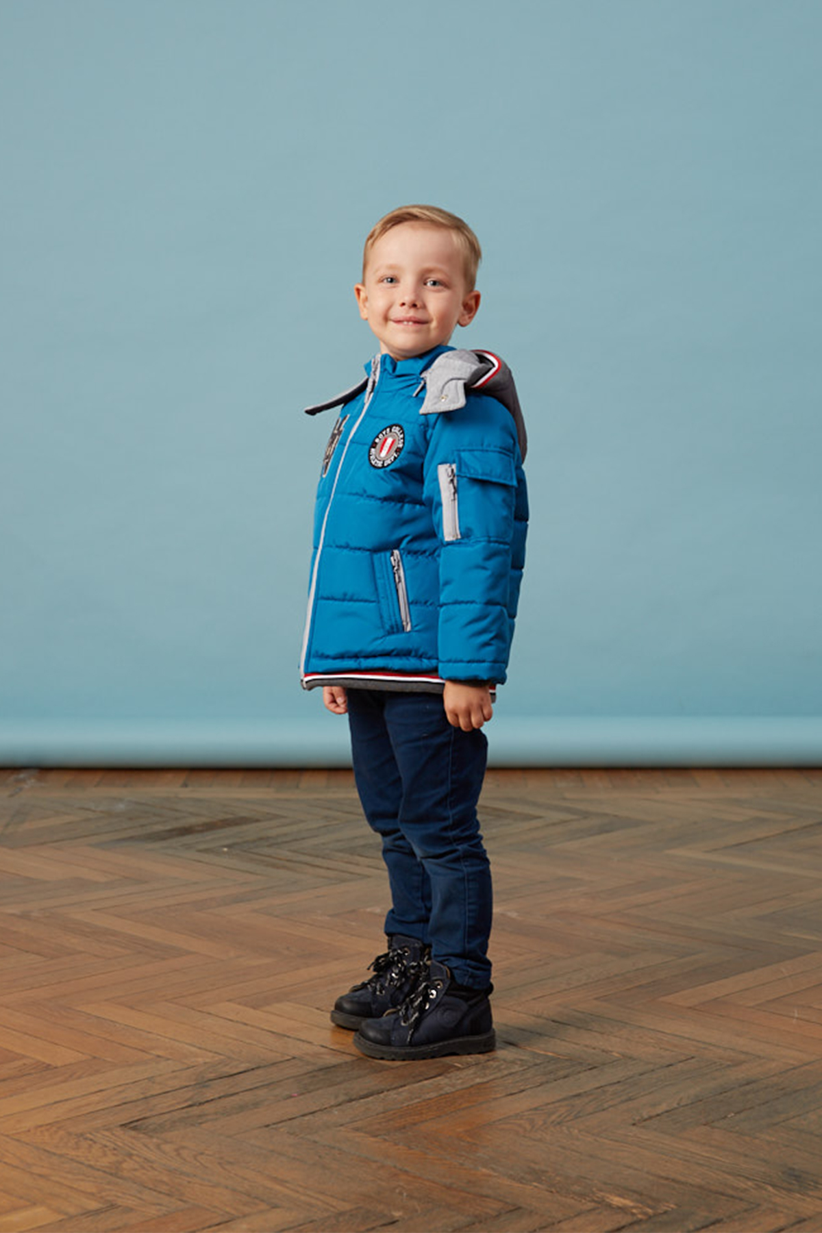 Bebe Ribanalı Petrol Erkek Anorak