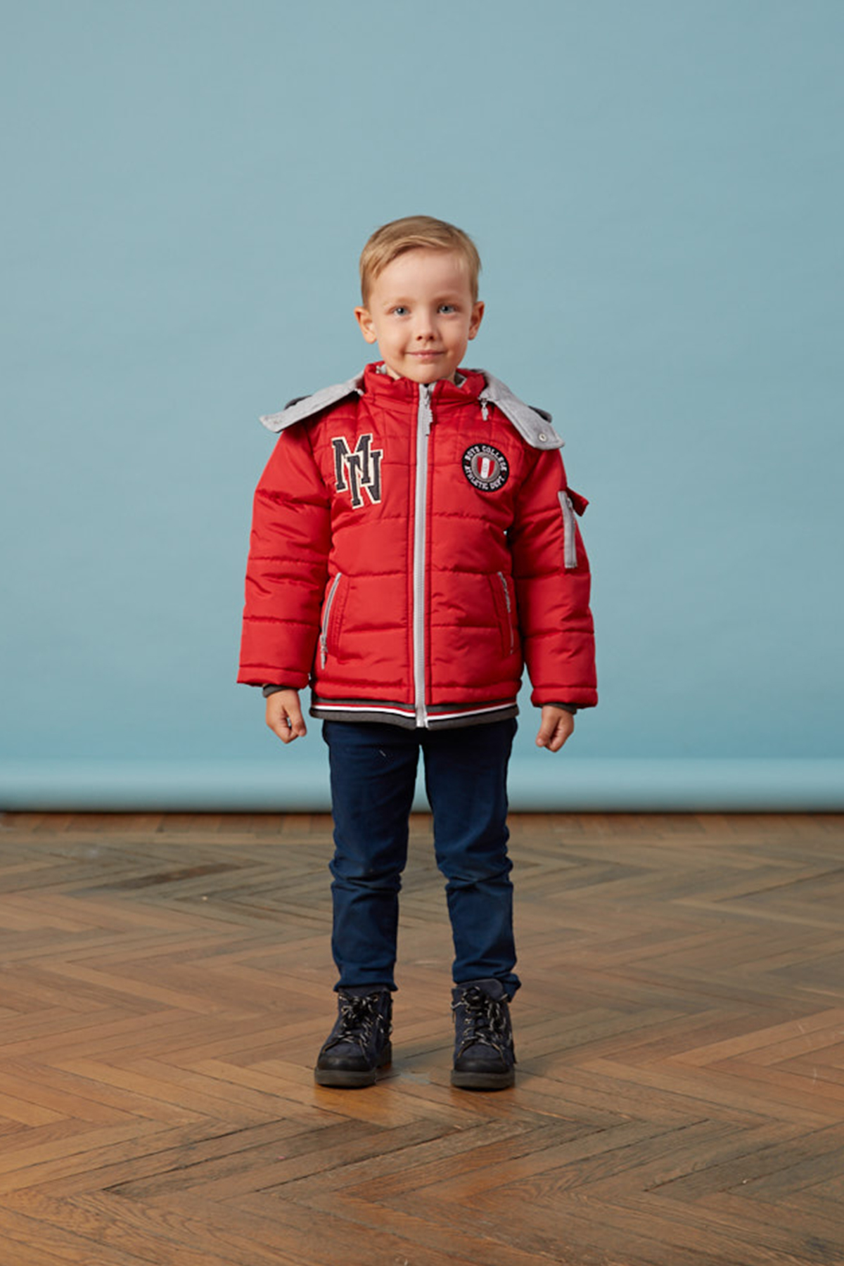 Bebe Ribanalı Kırmızı Erkek Anorak