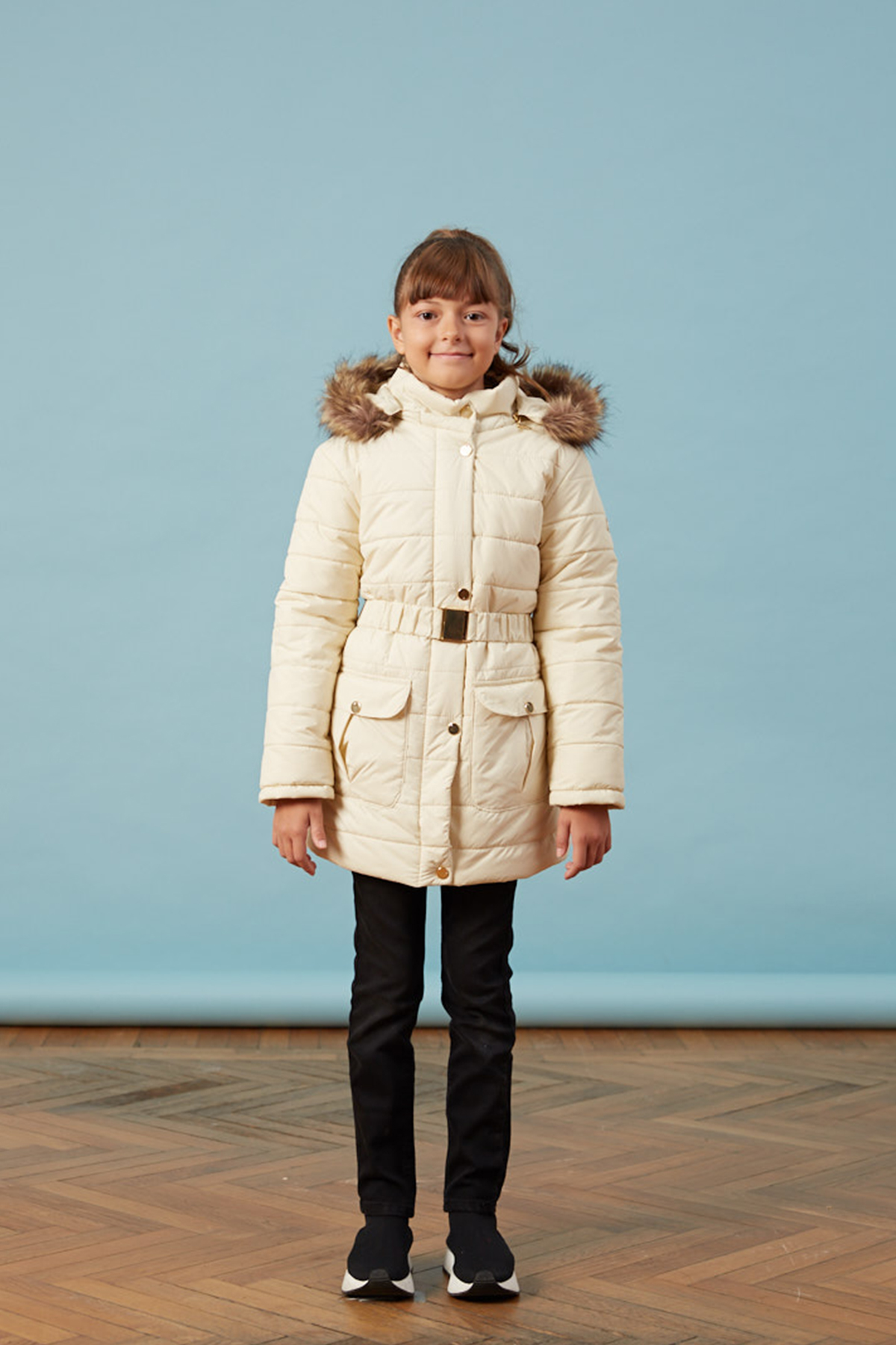 Orta Boy Kemik Kız Anorak