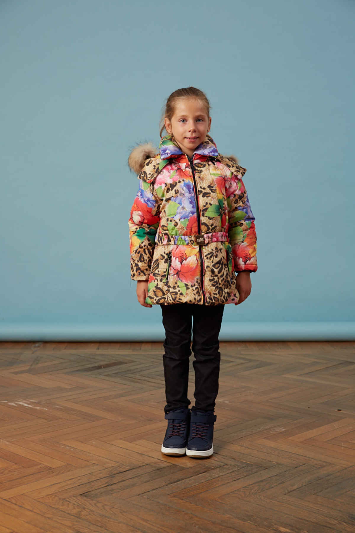 Bebe Sarı Desenli Kız Anorak