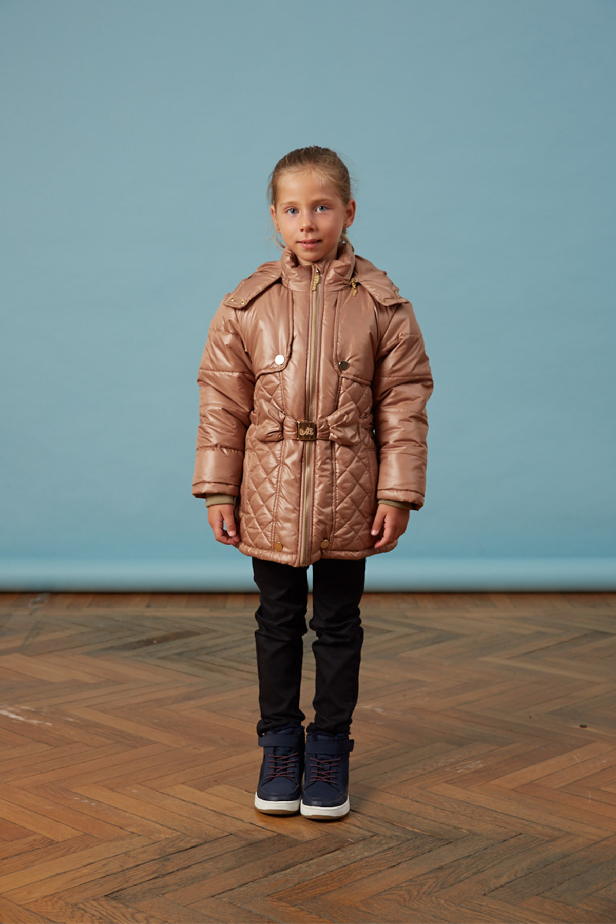 Kız Fiyonklu Camel Bebe Anorak