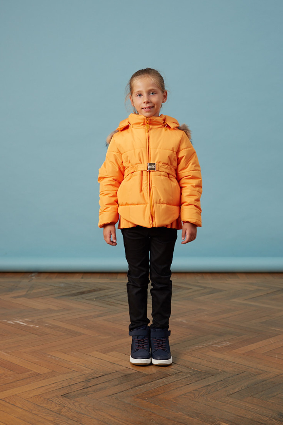 Bebe Pileli Sarı Kız Anorak