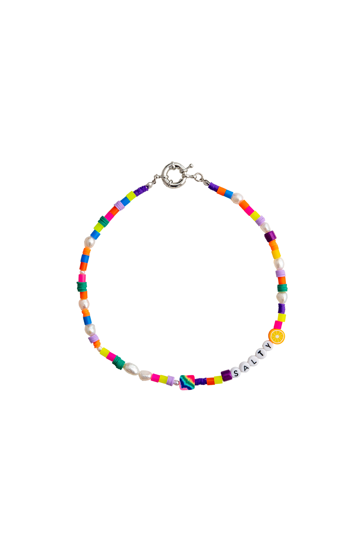 Salty Portakallı İncili Kolye