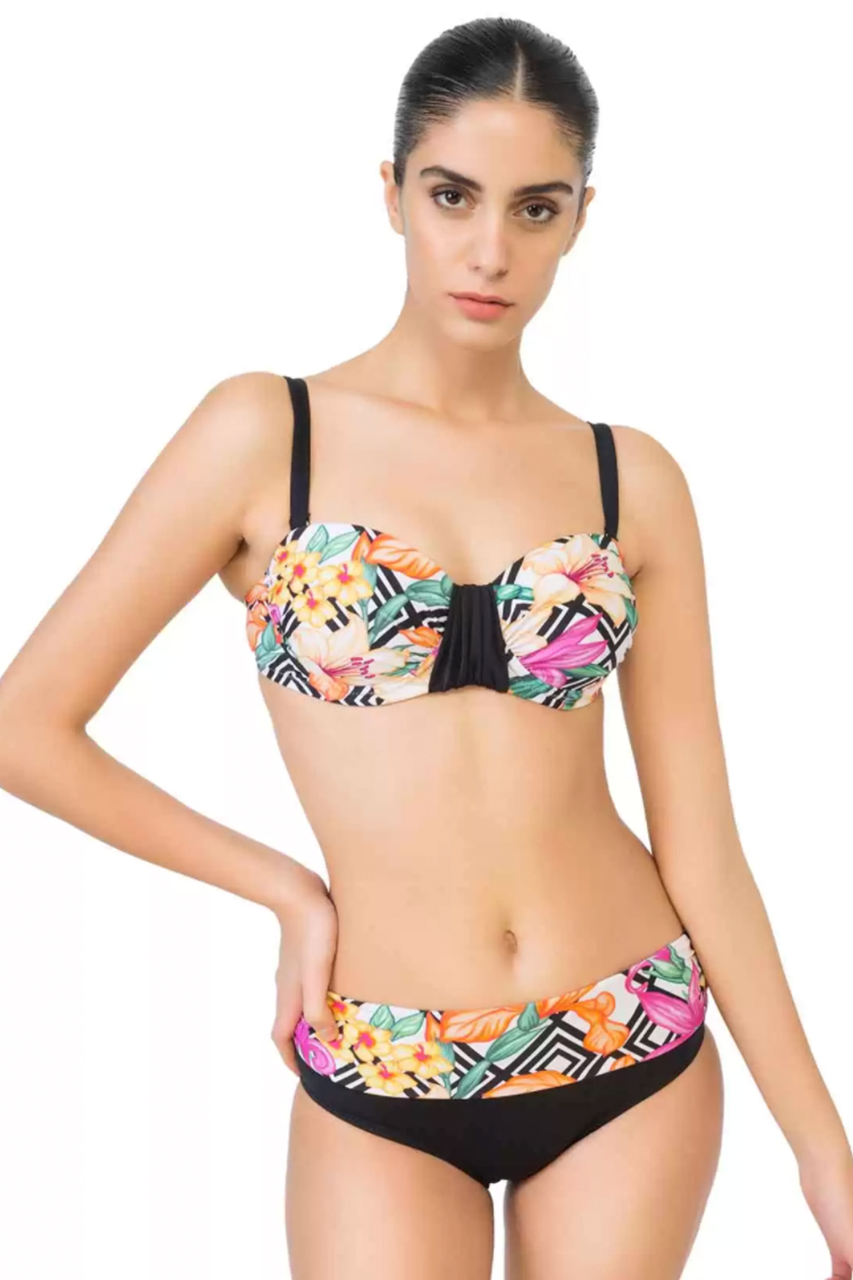 Straplez Kaplı Bikini Takımı