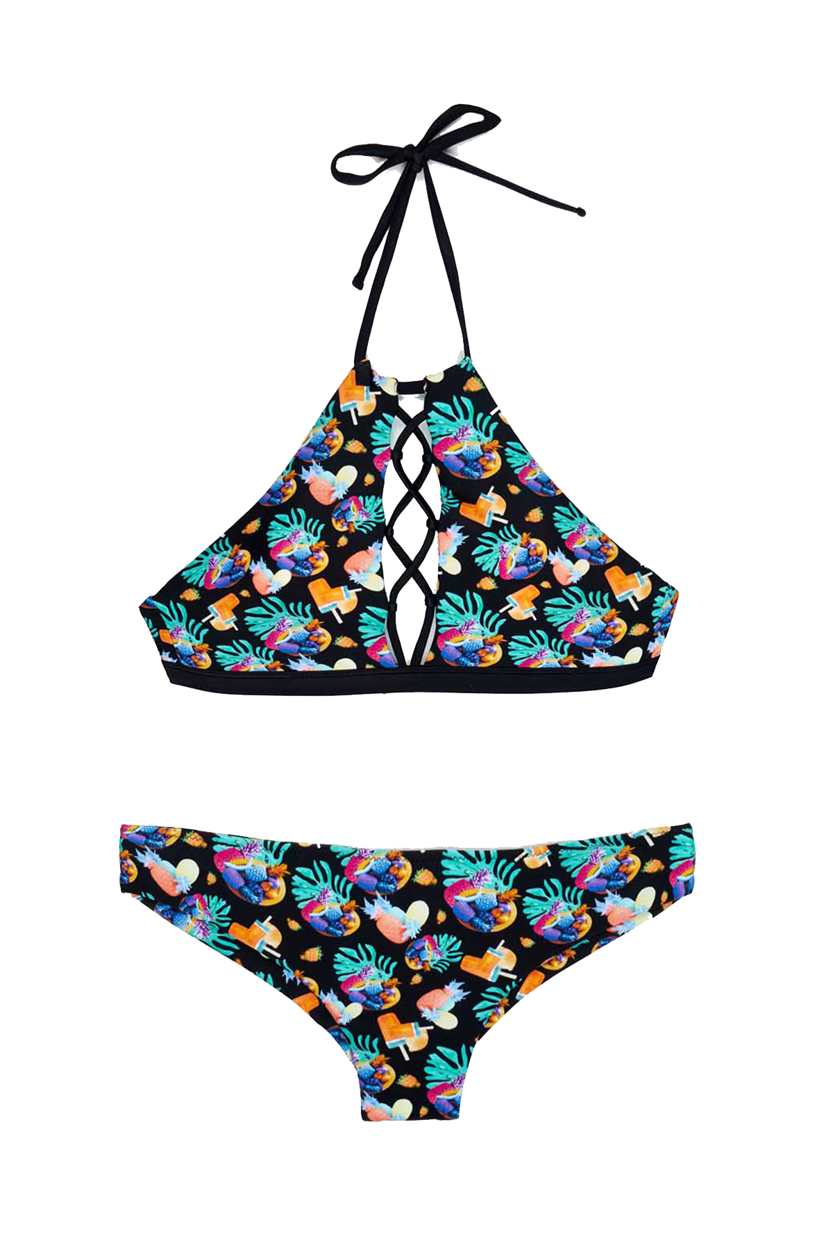 Biyeli Halter Bikini Takımı