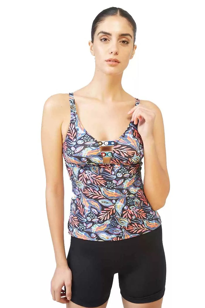 Kaplı Biyeli Tankini