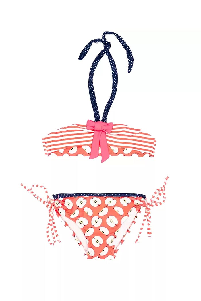 Elma Desenli Straplez Bikini
