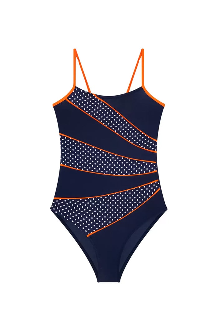 Puantiye Desenli Yüzücü Mayo