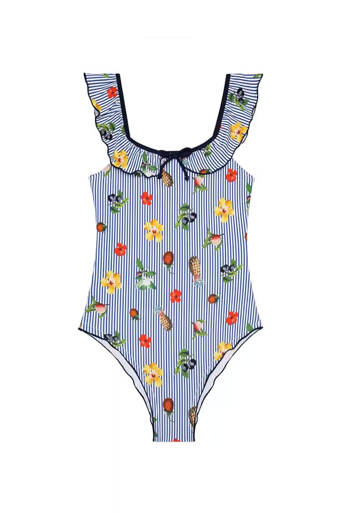 Meyve Desenli Volanlı Mayo