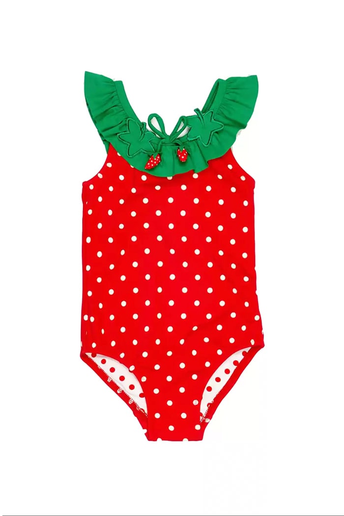 Çilek Desenli Çocuk Mayo