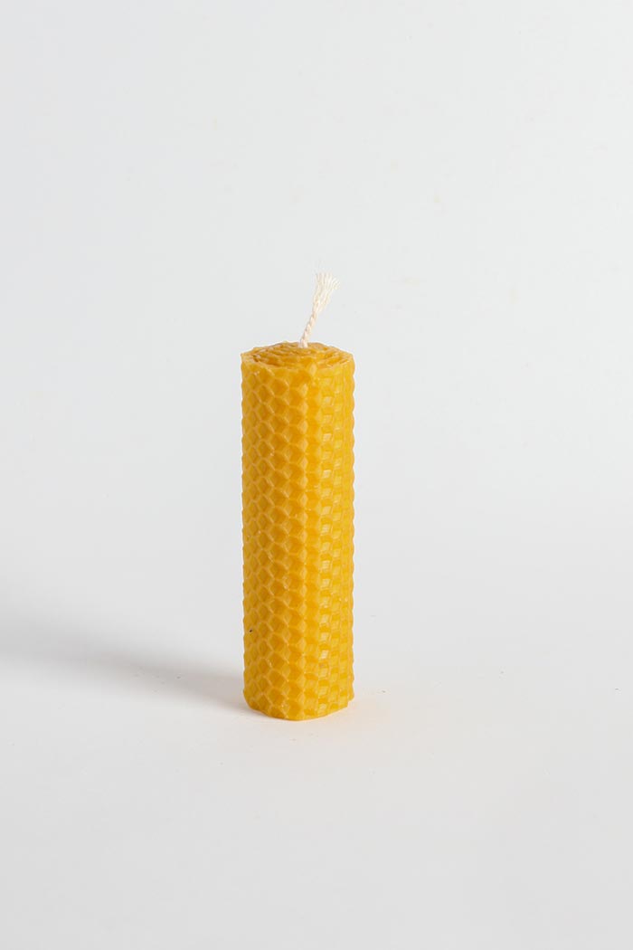 Orta Boy 2li Doğal Balmumu Mum