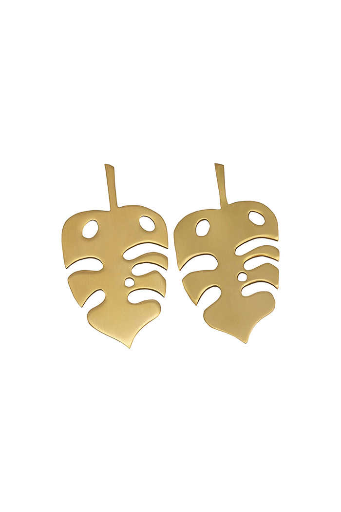 Monstera Paper Gold Küpe