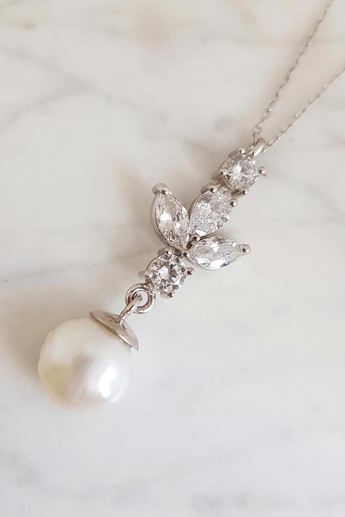 Diamond Bird Pearl Kolye