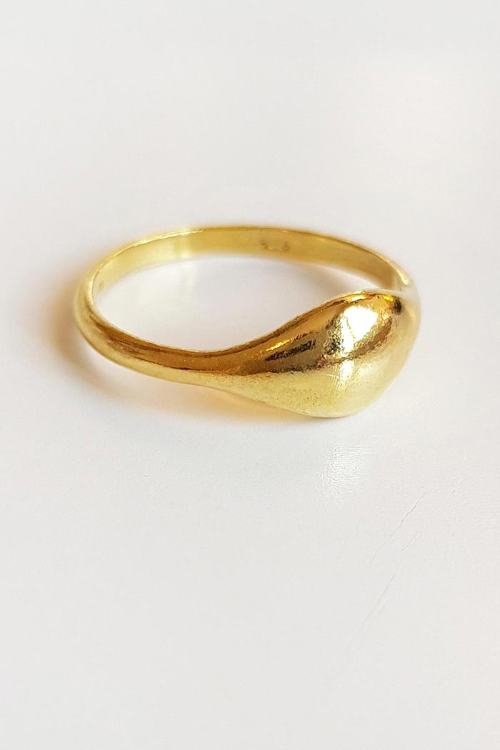 Oval Pinky Gold Yüzük 