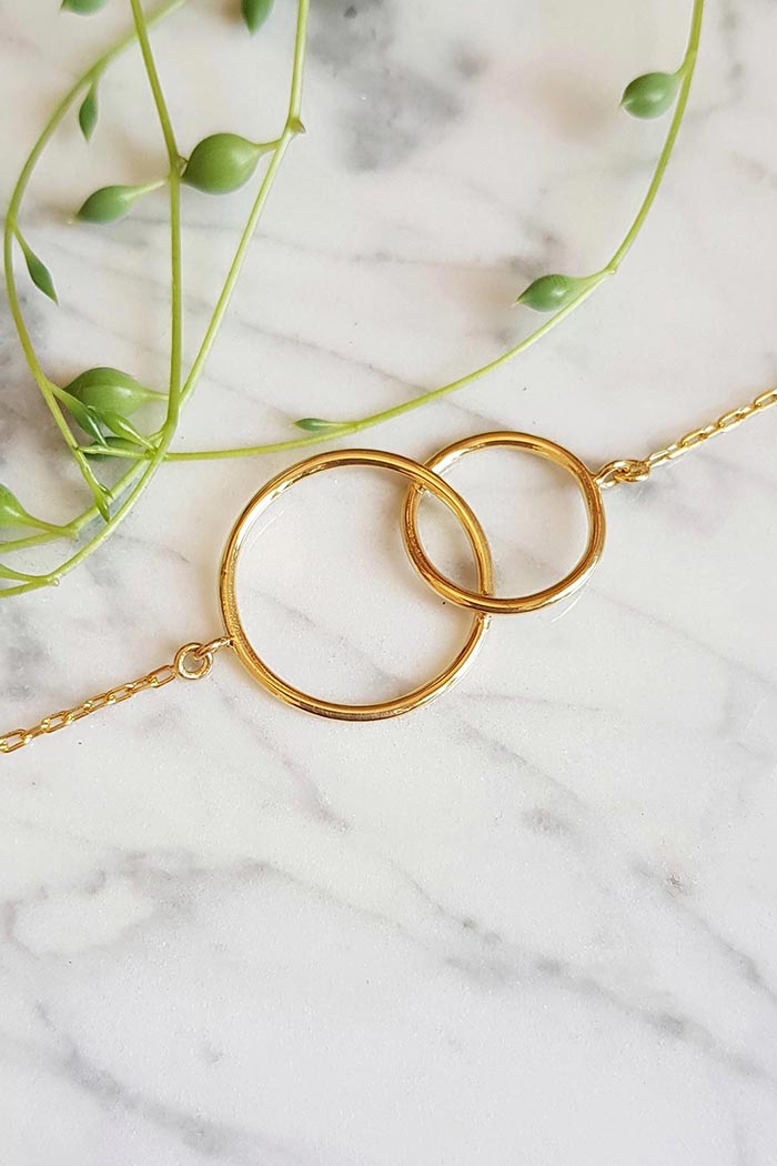 Circle in Circle Gold Bileklik