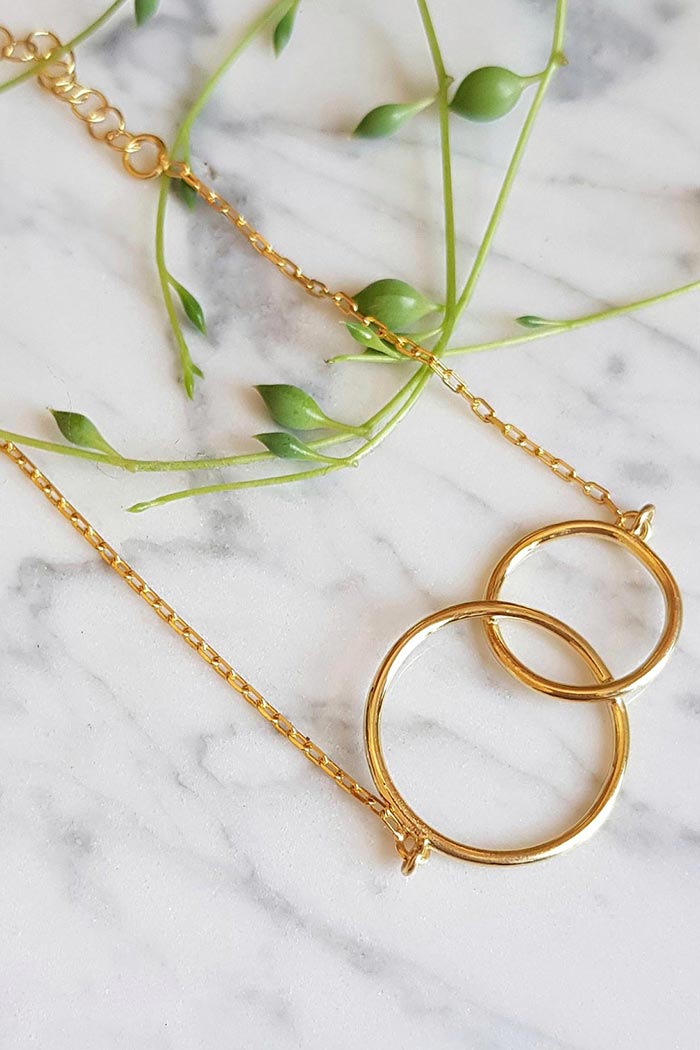 Circle in Circle Gold Kolye