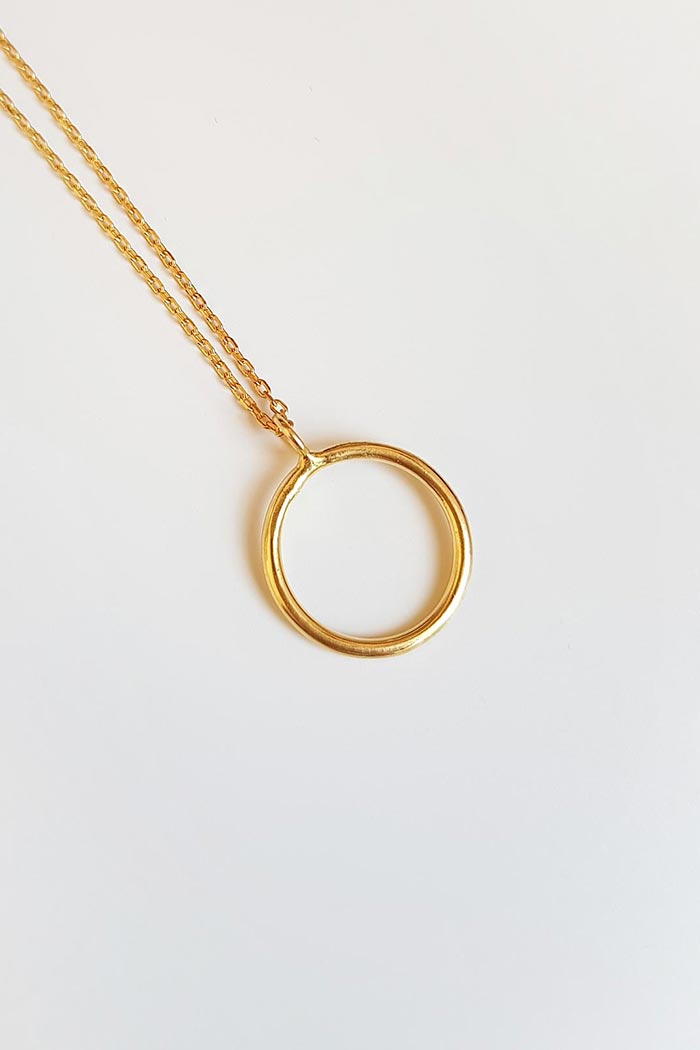 Circle Gold Kolye 