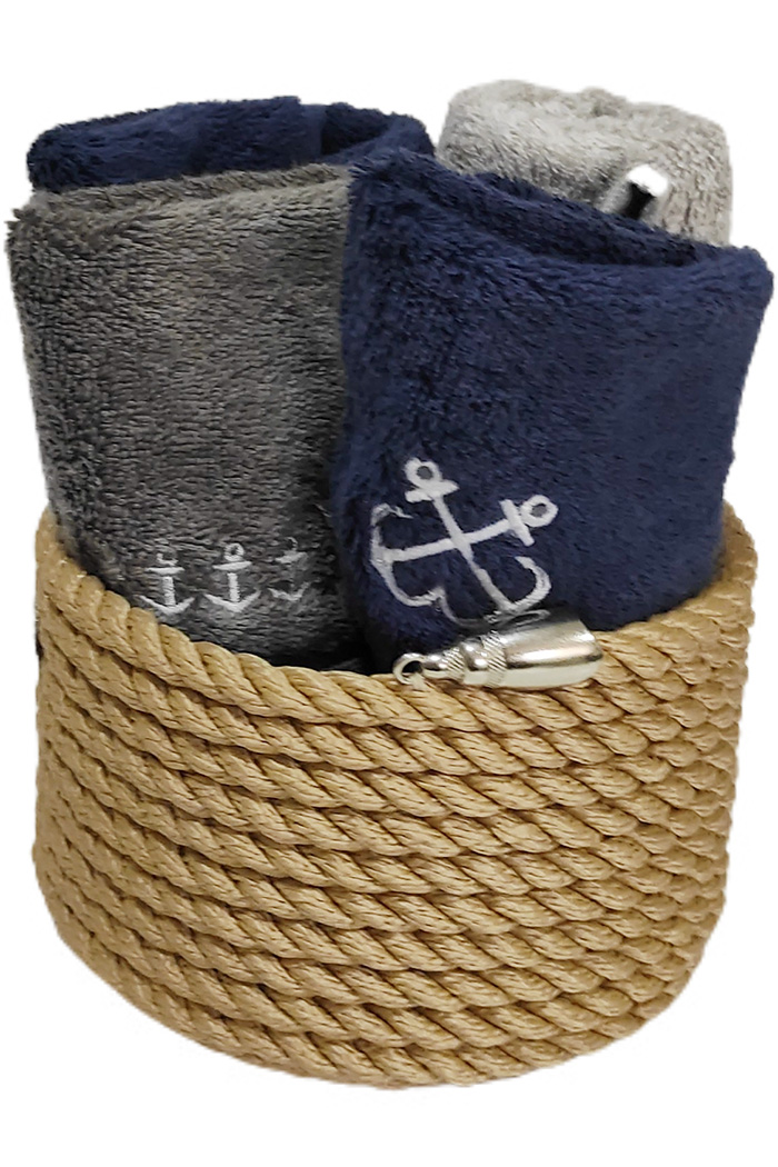 Mini Yuvarlak Havlu Sepeti - Krem