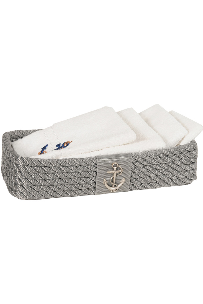 Mini Dikdörtgen Havlu Sepeti - Gri