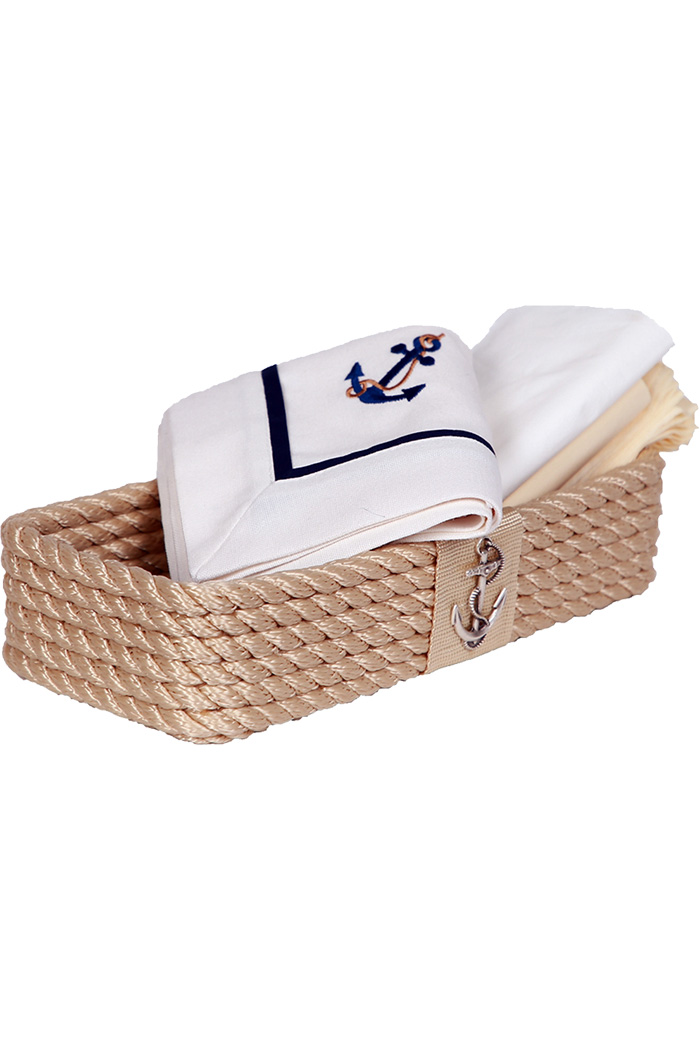 Mini Dikdörtgen Havlu Sepeti - Bej