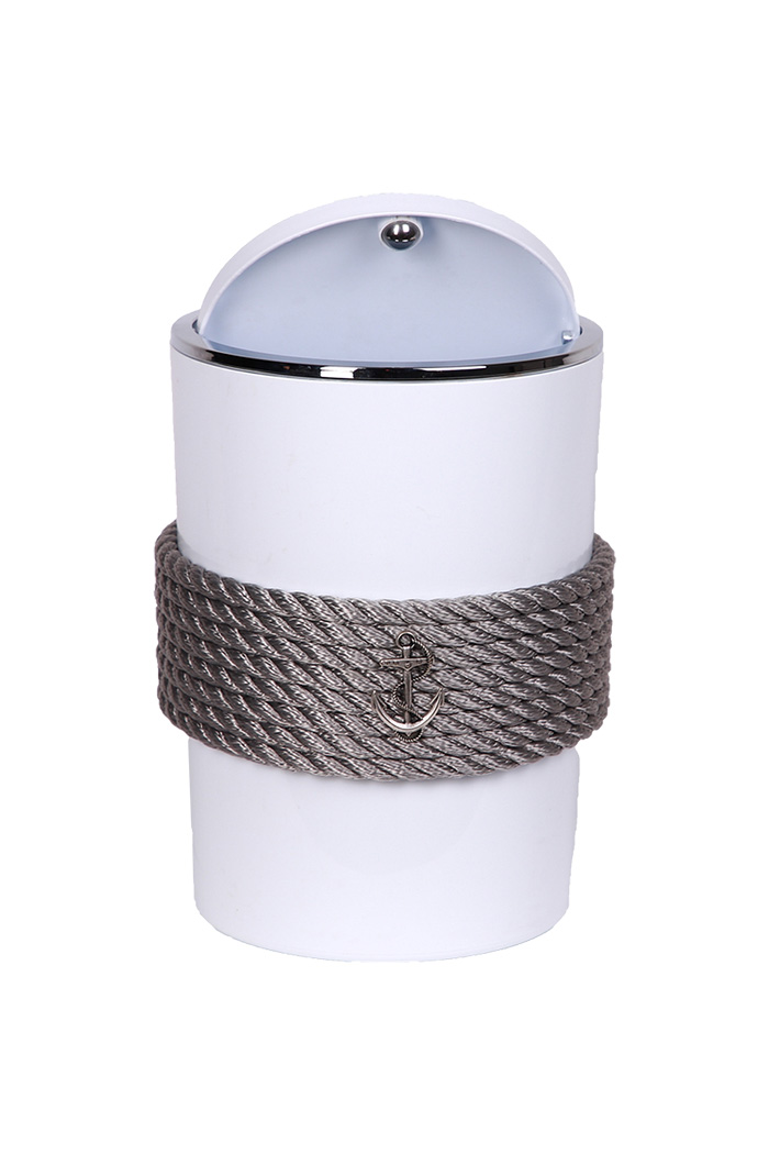 Beyaz Çöp Kovası - Gri