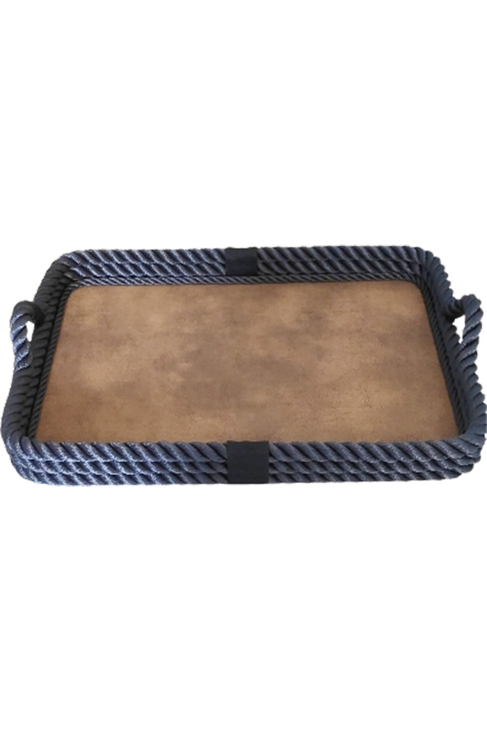 Kalın Halatlı Tepsi - Lacivert