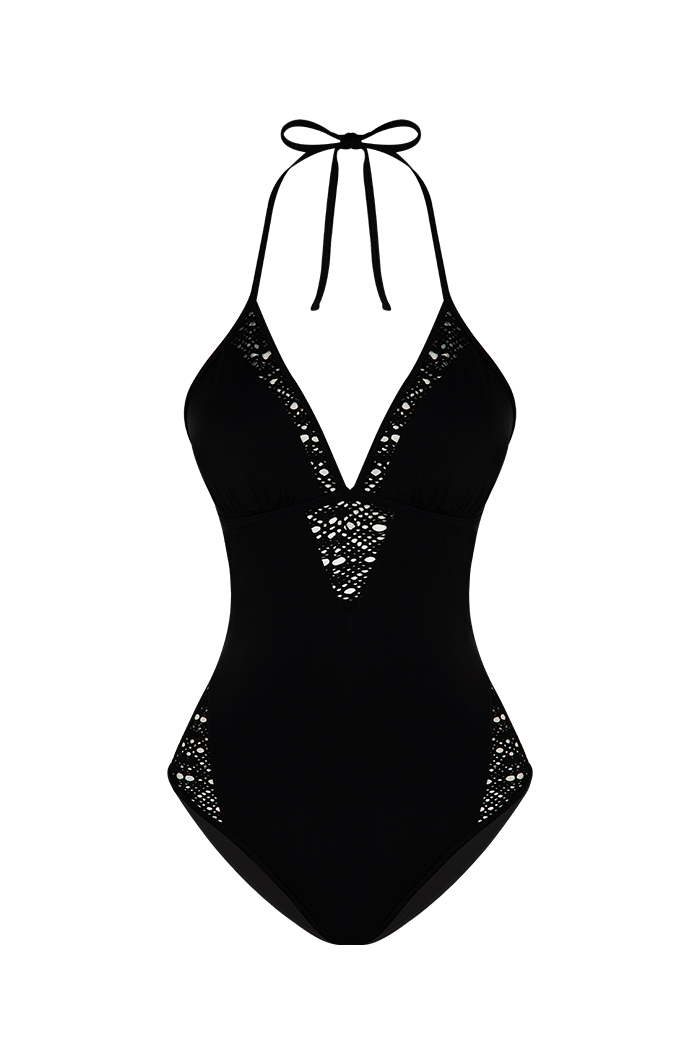 V Yaka Boyundan Bağlamalı Mayo