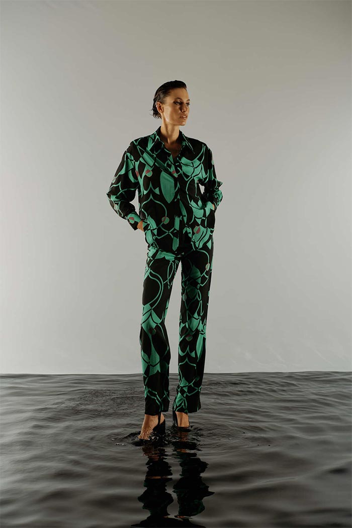 Neo Baskılı Yeşil Pantolon