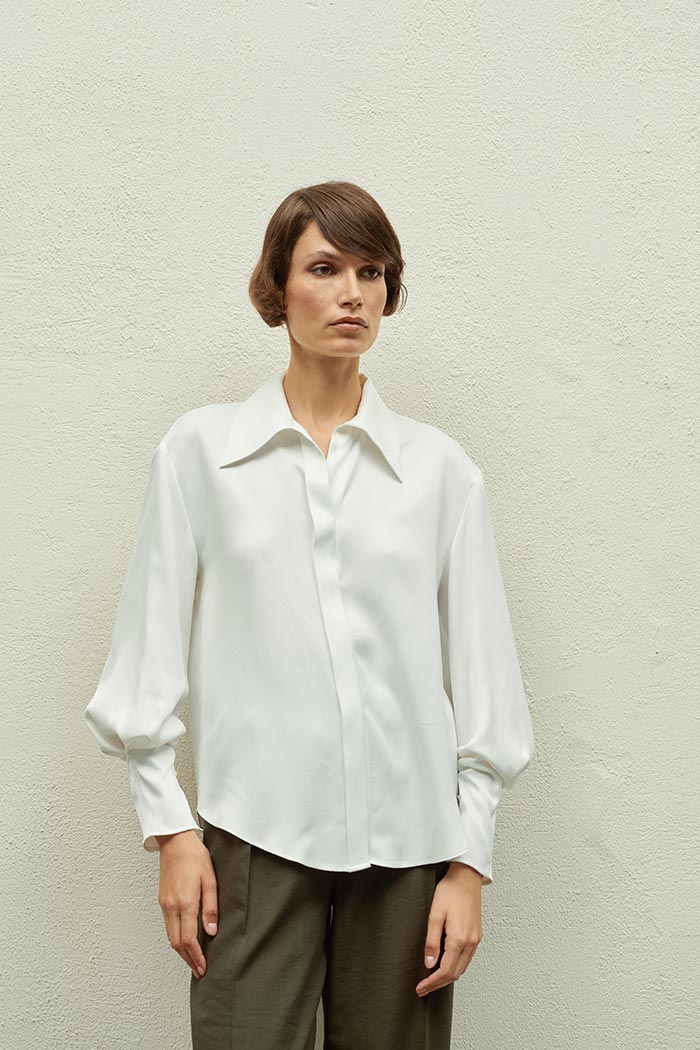 Suri Saten Uzun Kollu gömlek