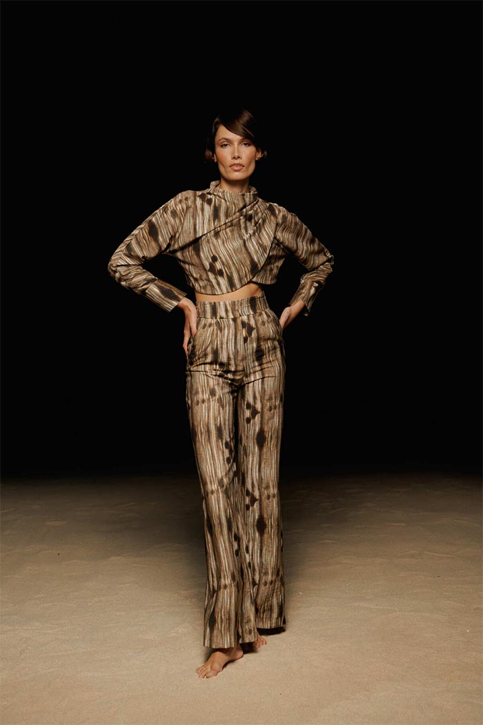  Fox Yüksek Bel Baskılı Pantolon