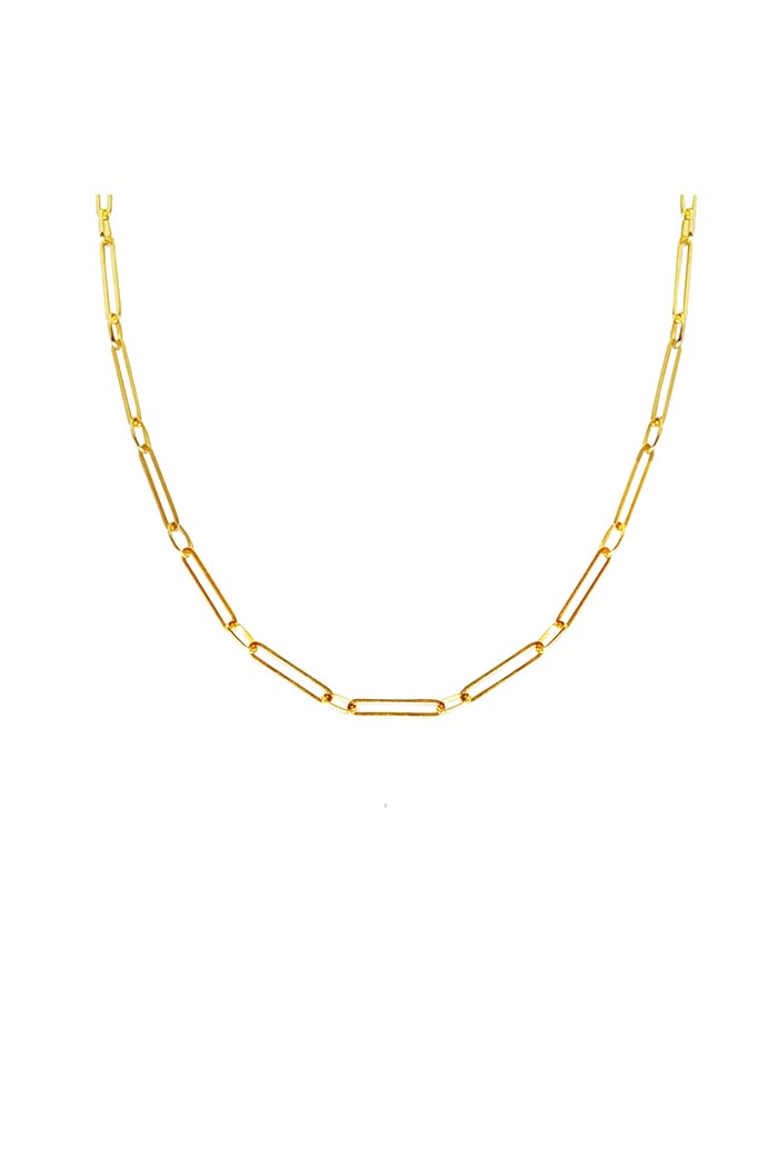 Köşeli Büyük Halka Zincir Kolye