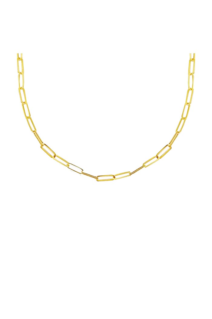 Köşeli Küçük Halka Zincir Kolye