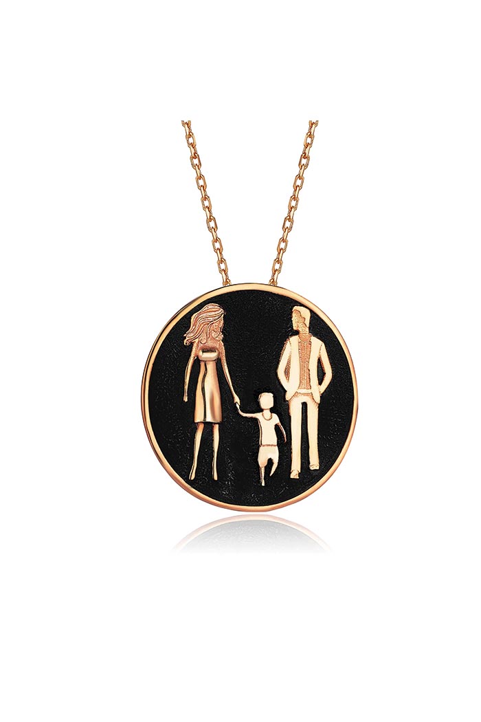 Anne-Baba-Küçük Erkek Kolye