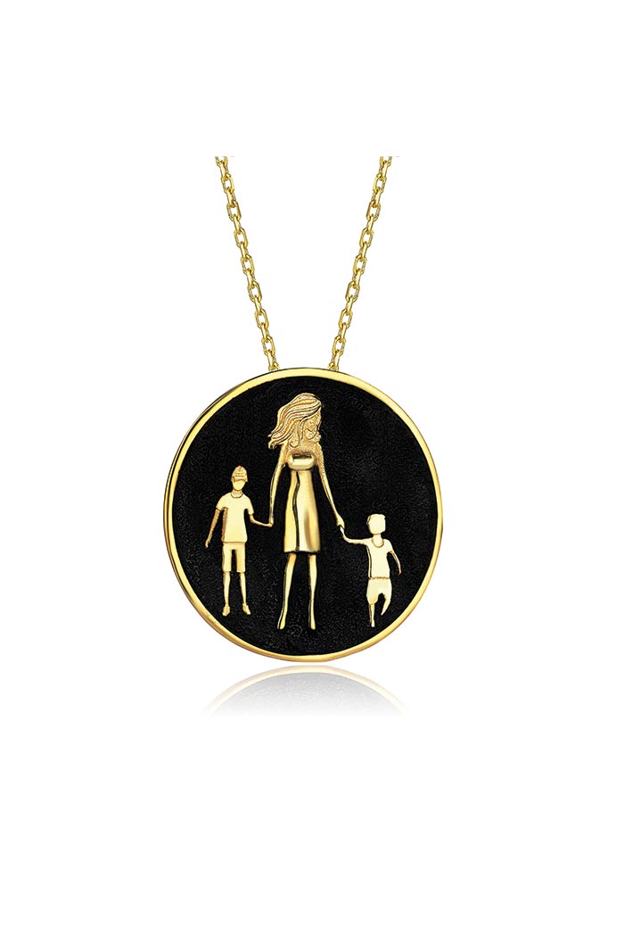 Anne-Ortanca Erkek - Küçük Erkek Kolye