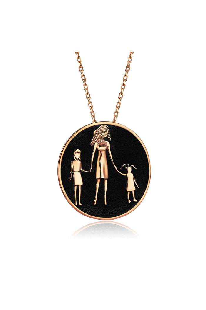 Anne-Ortanca Kız- Küçük Kız Kolye