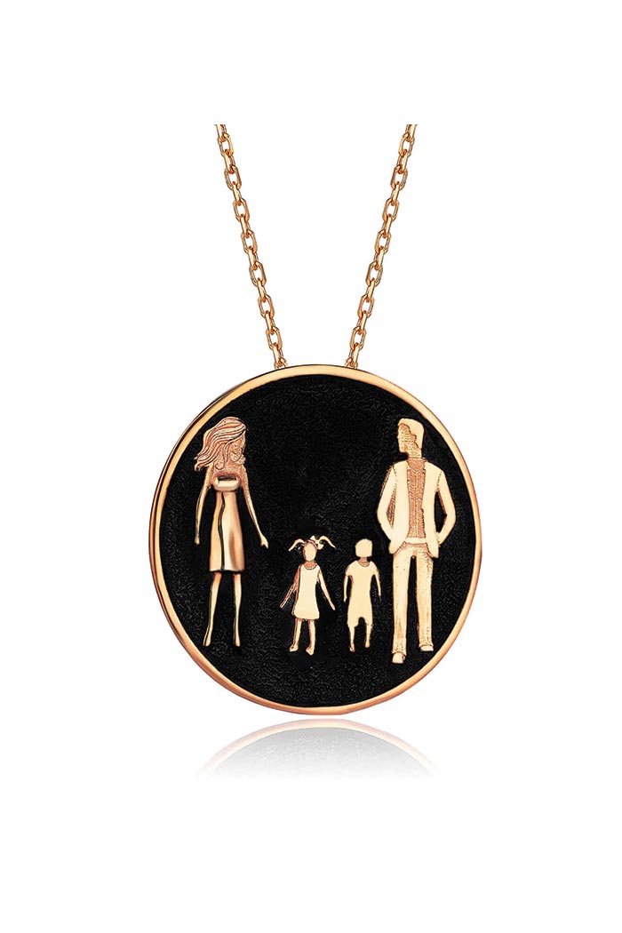 Anne-Baba-Küçük Kız-Küçük Erkek Kolye