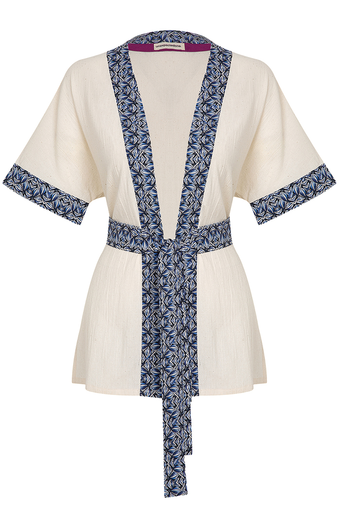 Banded Mystery Kimono