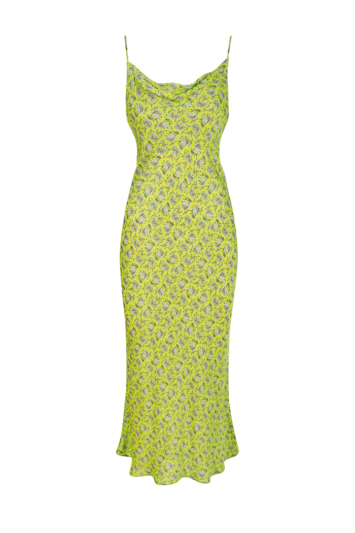 Raya Yeşil Uzun Elbise