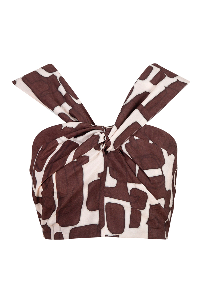 Bell Baskılı Crop Top