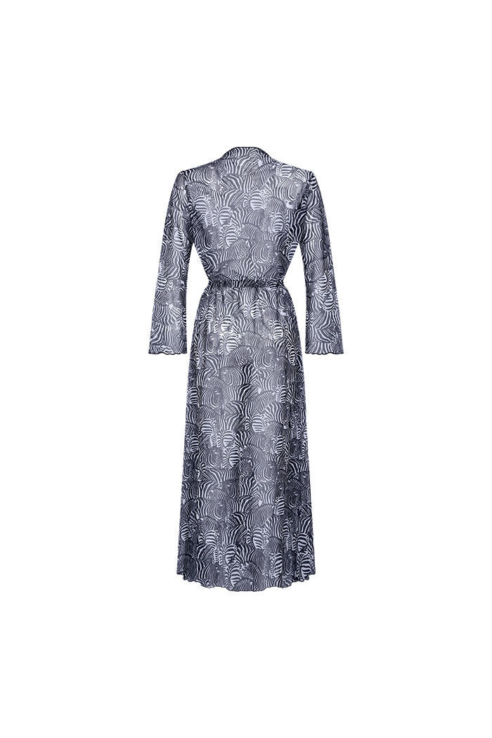 Zebra Desenli Elbise Pareo