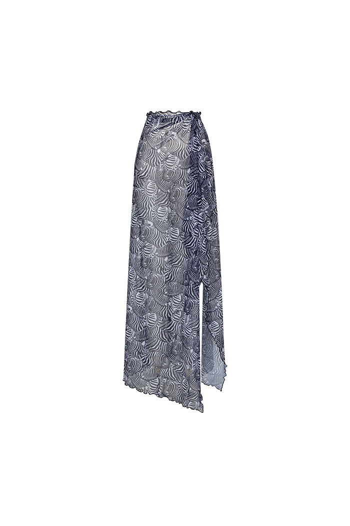 Zebra Desenli Uzun Pareo Etek