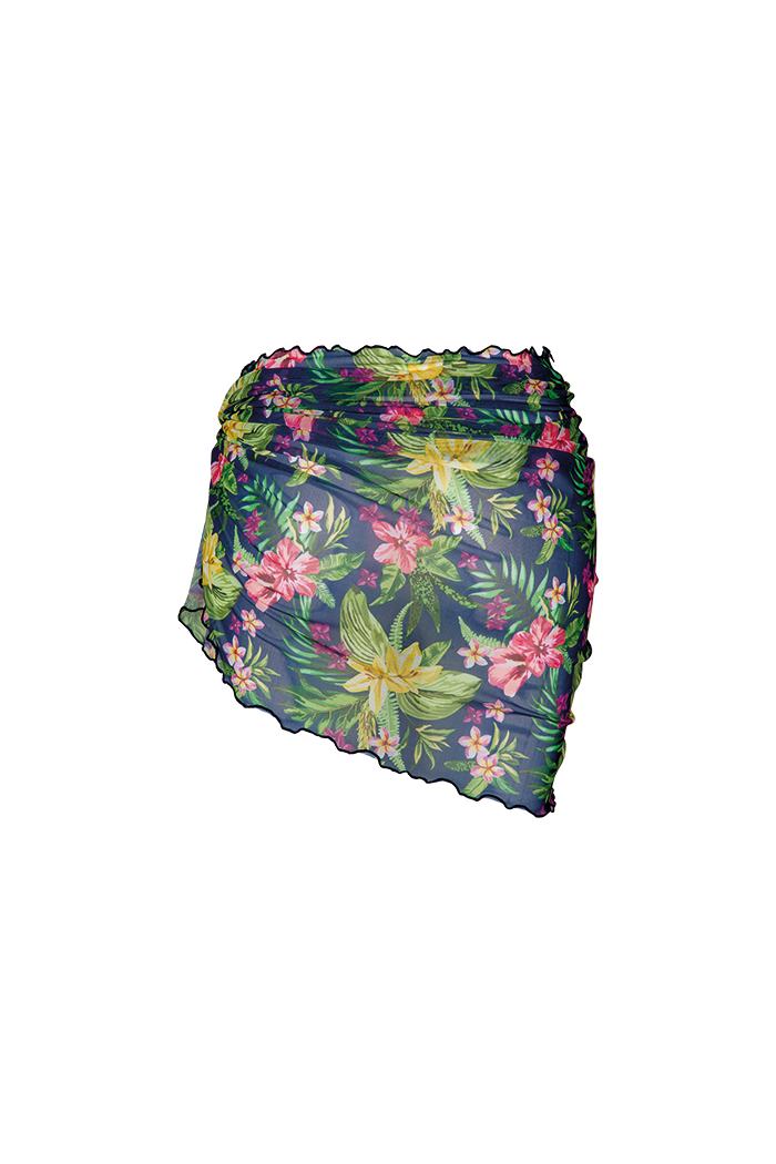 Çok Renkli Çiçek Desenli Etek Pareo