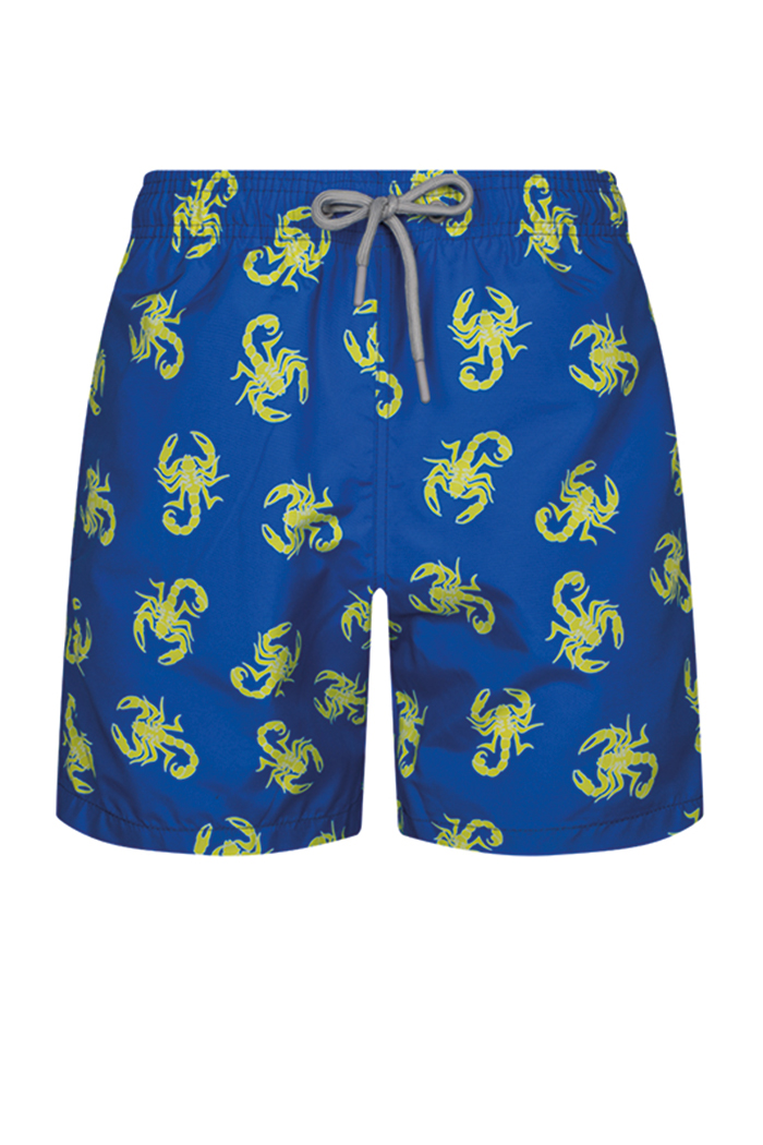 Mavi Yengeç Desenli Şort Mayo