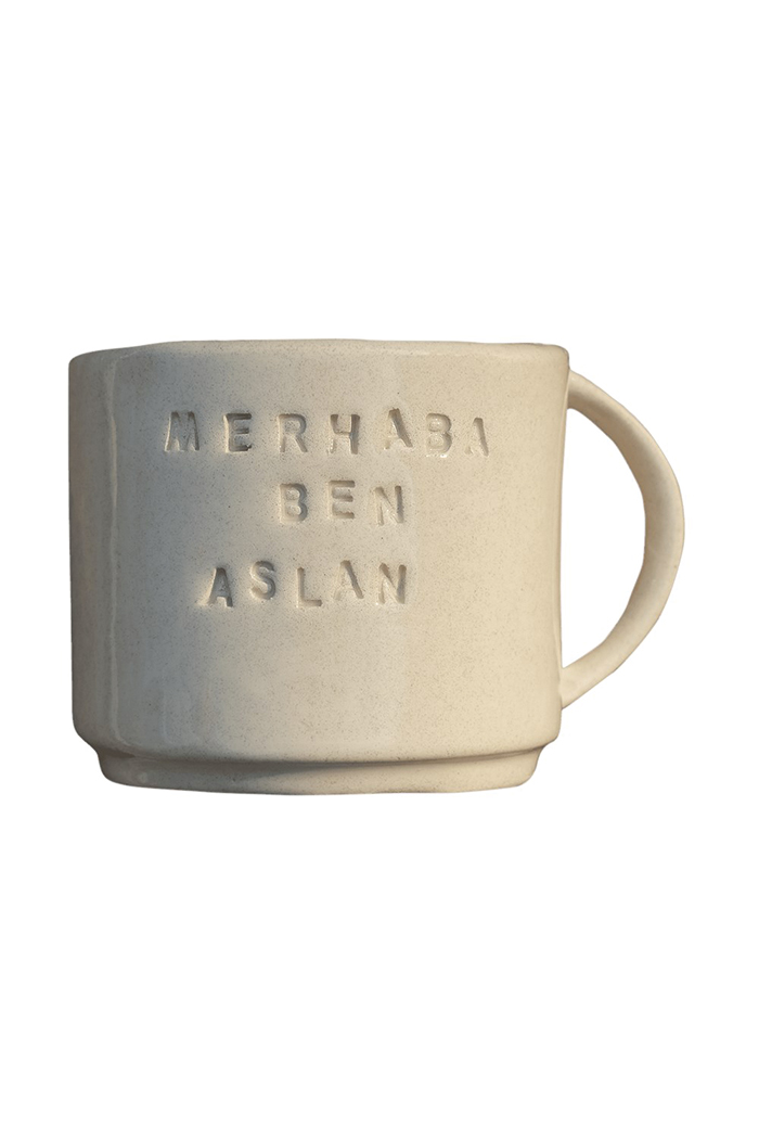 El Yapımı Seramik Burç Kupası - Merhaba Ben Aslan