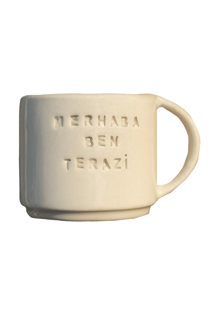 El Yapımı Seramik Burç Kupası - Merhaba Ben Terazi