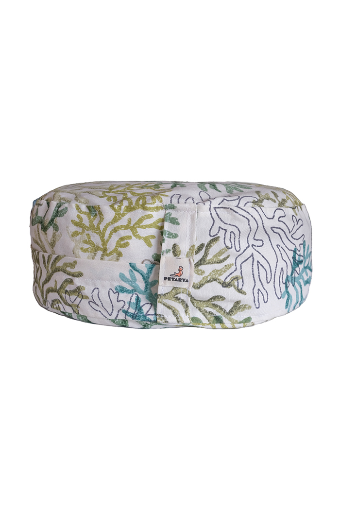 Zafu Mercan Karabuğday Kabuğu Dolgulu Meditasyon Minderi