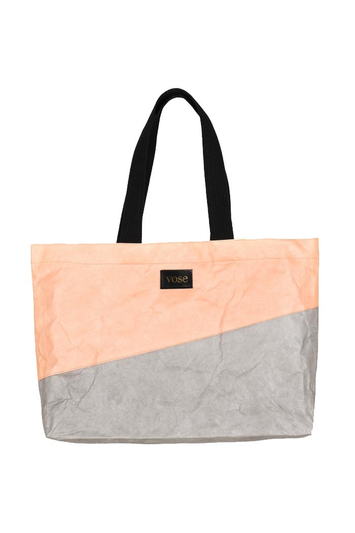 Çevre Dostu ve Dayanaklı Omuz Çantası Somon - Gri