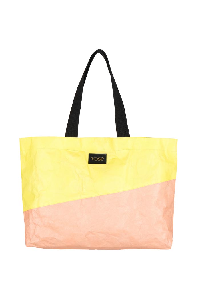 Çevre Dostu ve Dayanaklı Omuz Çantası Sarı - Somon