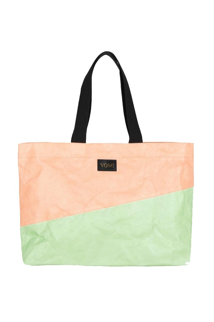 Çevre Dostu ve Dayanaklı Omuz Çantası Somon - Yeşil